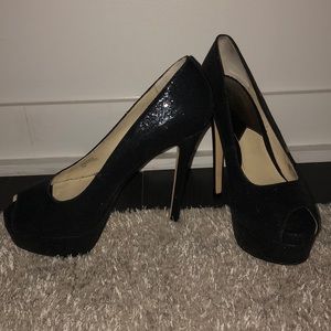 Black sparkle Michael Kors Milan pump